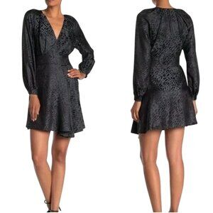 Equipment Femme NWT Alexandria Dress Animal Print Gray Black Silk Blend Size 6